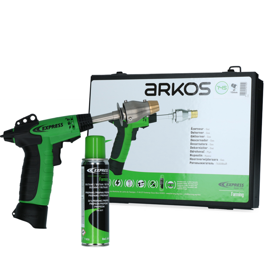 Arkos pistool onthoorner op gas 15 mm