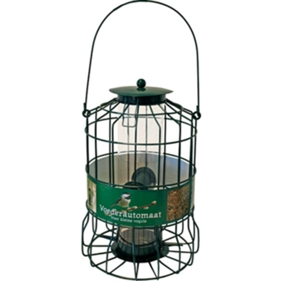 Metalen voederautomaat voor kleine vogels