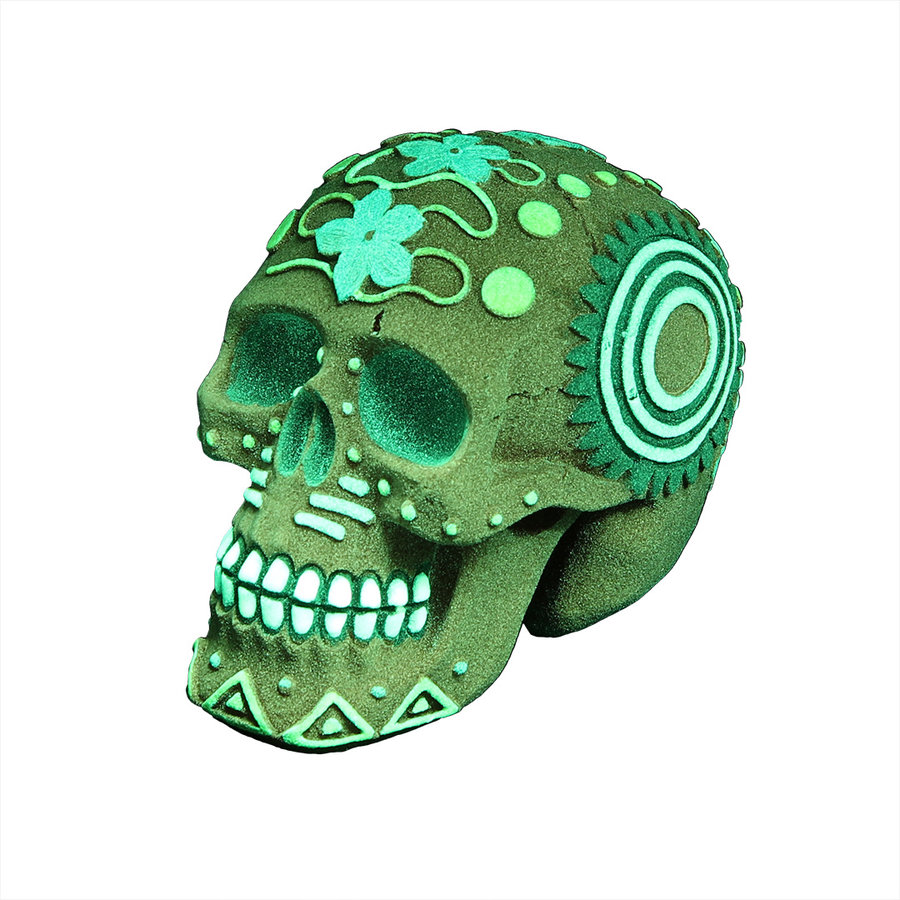 Dia de los Muertos schedel aquarium ornament | glow in the dark