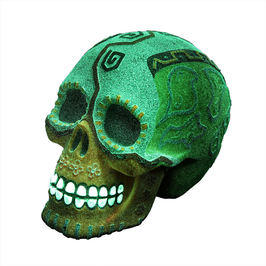 Dia de los Muertos schedel aquarium ornament | glow in the dark