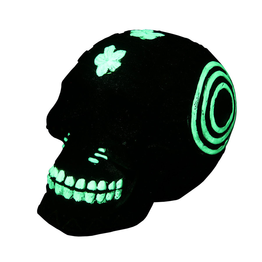 Dia de los Muertos schedel aquarium ornament | glow in the dark