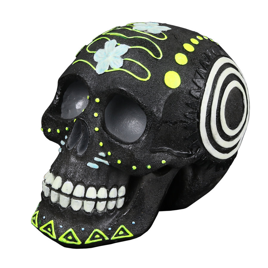 Dia de los Muertos schedel aquarium ornament | glow in the dark