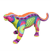 Dia de los muertos jaguar aquarium ornament meerkleurig | glow in the dark