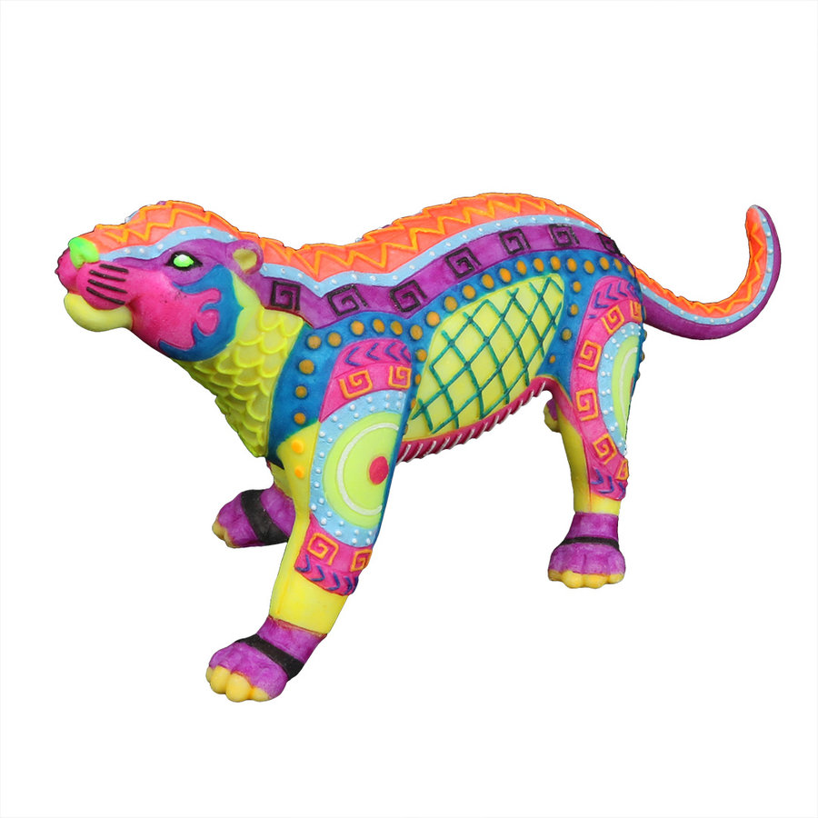 Dia de los muertos jaguar aquarium ornament meerkleurig | glow in the dark