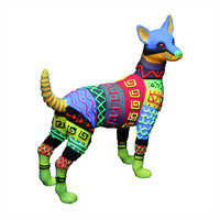 Dia de los muertos hond aquarium ornament | glow-in-the-dark | 9,8 x 4,3 x 10,5 cm