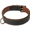 Hondenhalsband Soft gevoerd Zwart / Cognac