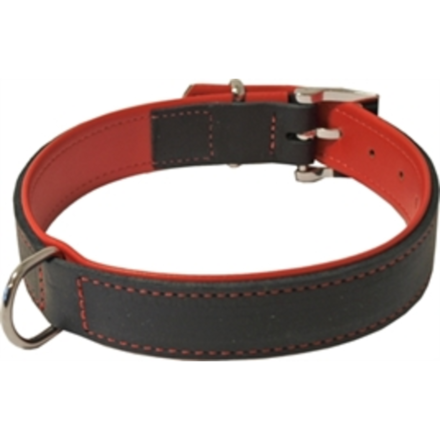 Hondenhalsband Soft gevoerd Zwart / Rood