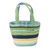 Tas stro mand turquoise / groen