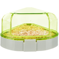 Hoektoilet met dak voor muizen en hamsters met schepje