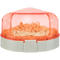 Hoektoilet met dak voor muizen en hamsters met schepje