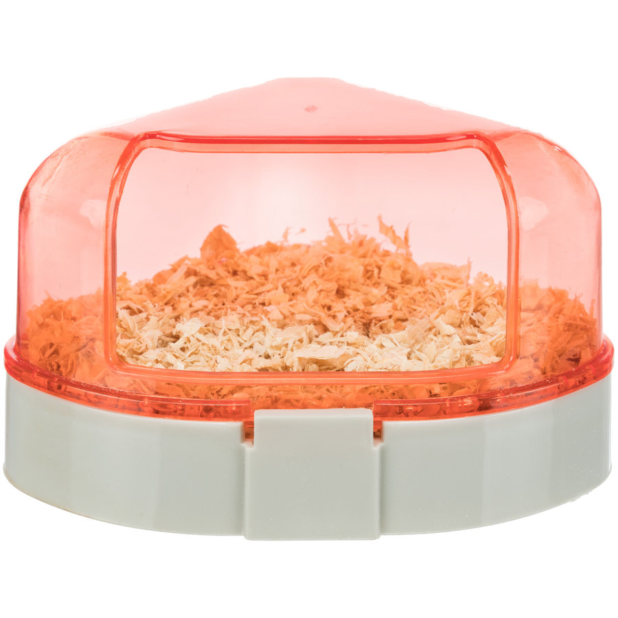 Hoektoilet met dak voor muizen en hamsters met schepje