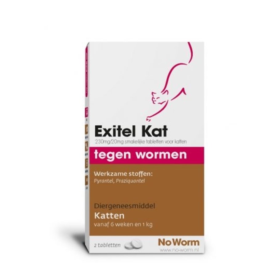 Ontwormingstabletten Kat vanaf 1 kg | 2 Tabletten | Tegen Spoel- en Lintwormen