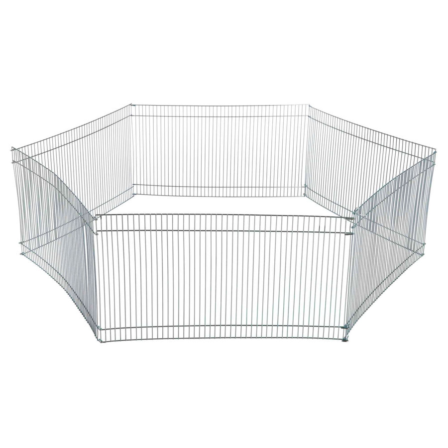 Indoor ren voor hamsters en muizen met 6 gegalvaniseerde metalen panelen