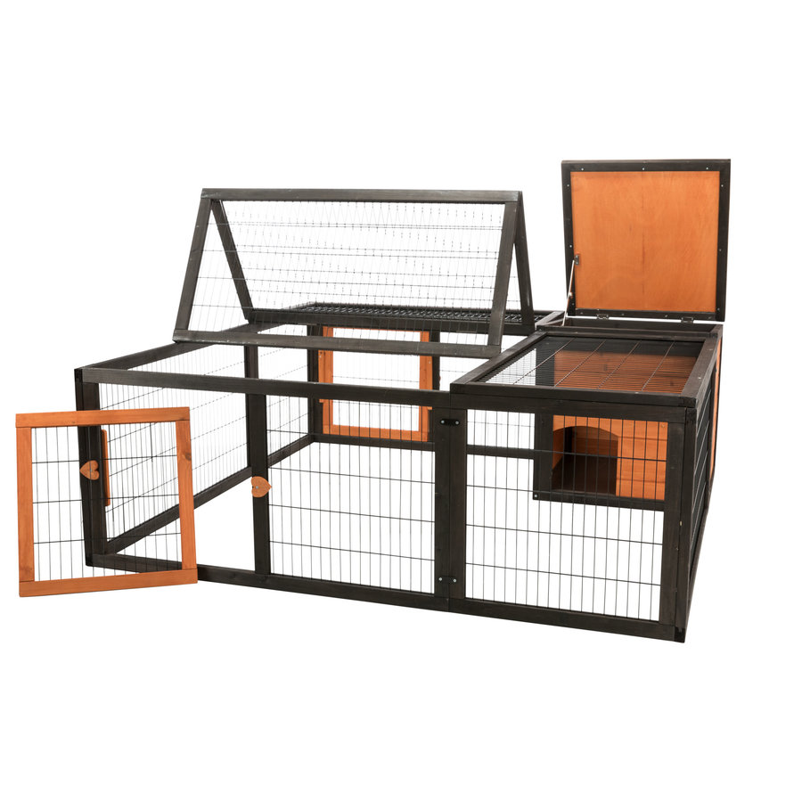 Buitenren met dak en weerbestendig huis | 150 x 53 x 150 cm