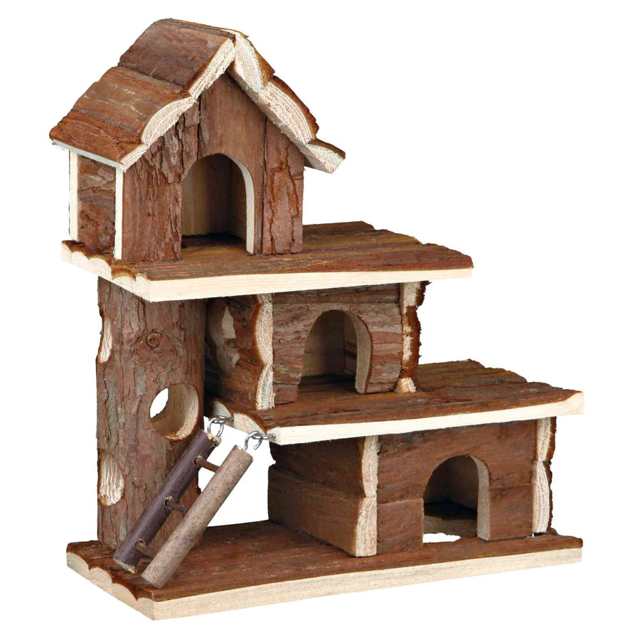Houten klimhuisje Tammo voor hamsters en muizen