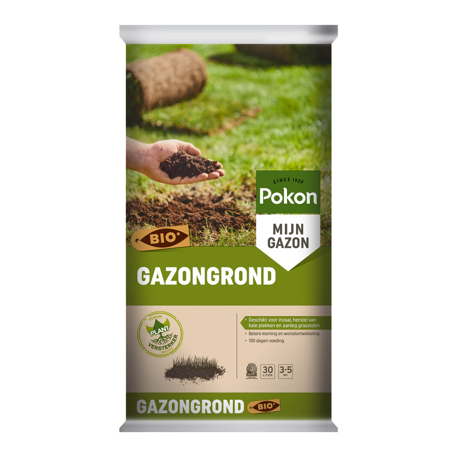 Turfvrije bio gazongrond 30 L voor gazonaanleg en herstel