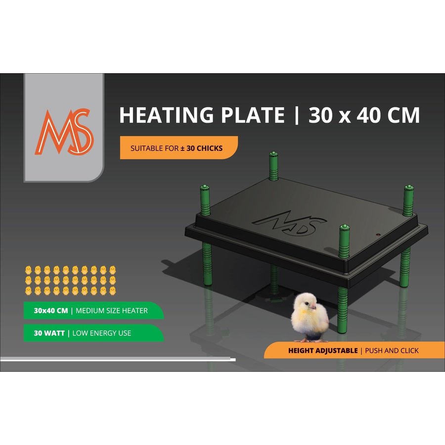 Warmteplaat voor kuikens 30 x 40 cm
