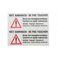 Gevarensticker muis-ratvoerkist