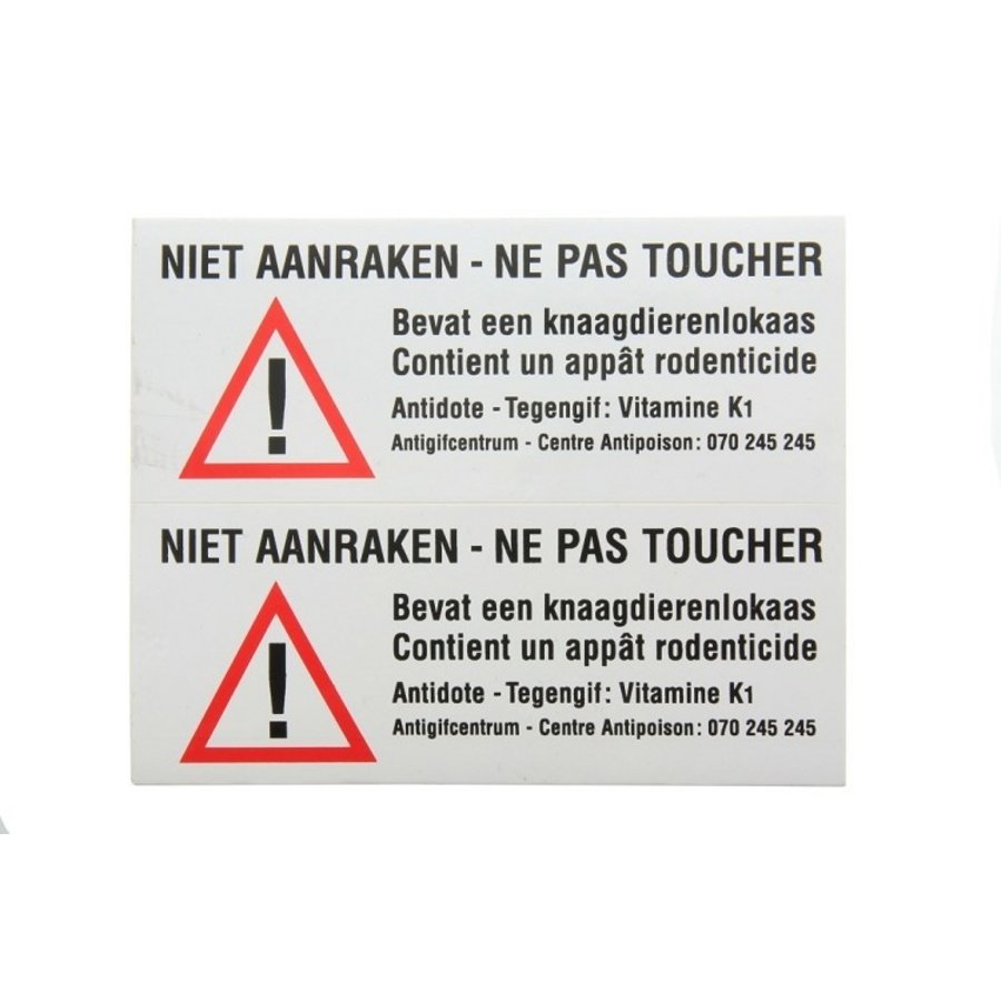 Gevarensticker muis-ratvoerkist