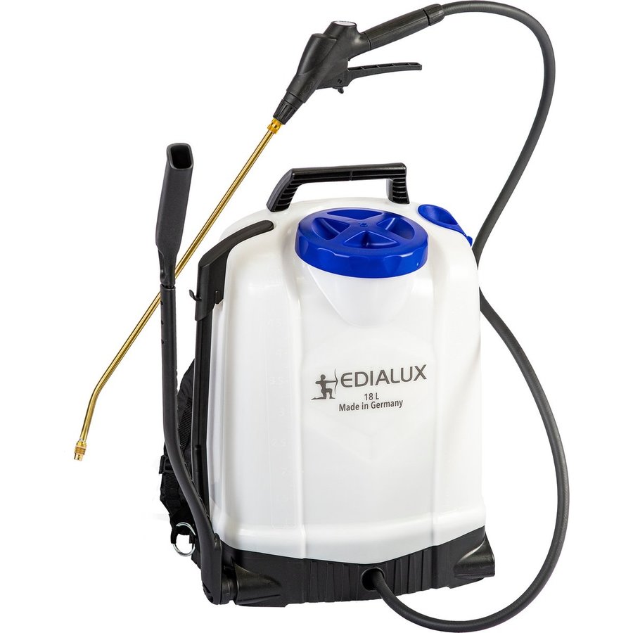 Topaz 18 rugsproeier met drukmeter en 18 liter reservoir