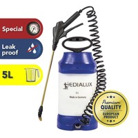 Saphir 5 druksproeier 5 liter met drukmeter en messing lans