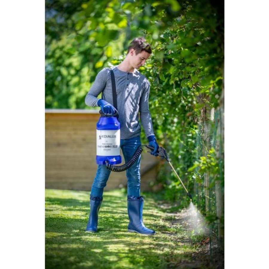 Saphir 5 druksproeier 5 liter met drukmeter en messing lans