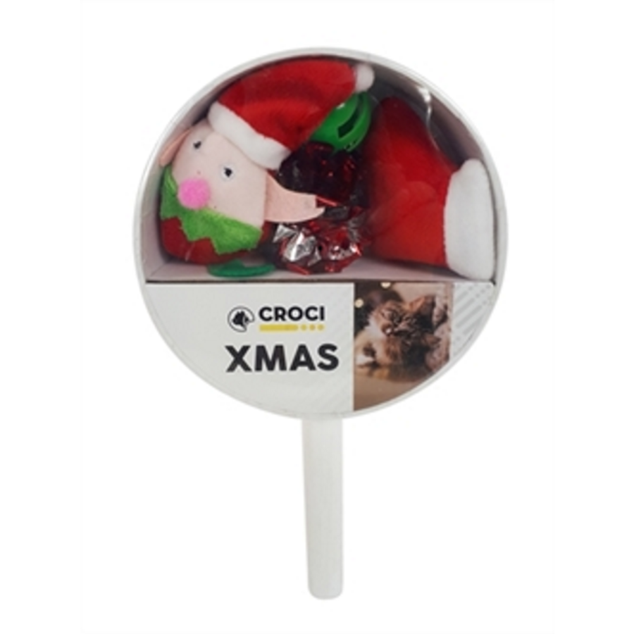 XMAS Kattenlolly met speelgoed | vol met speeltjes