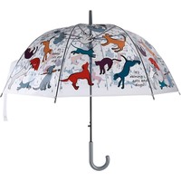 Transparante Paraplu Raining Cats and Dogs | 83 cm diameter