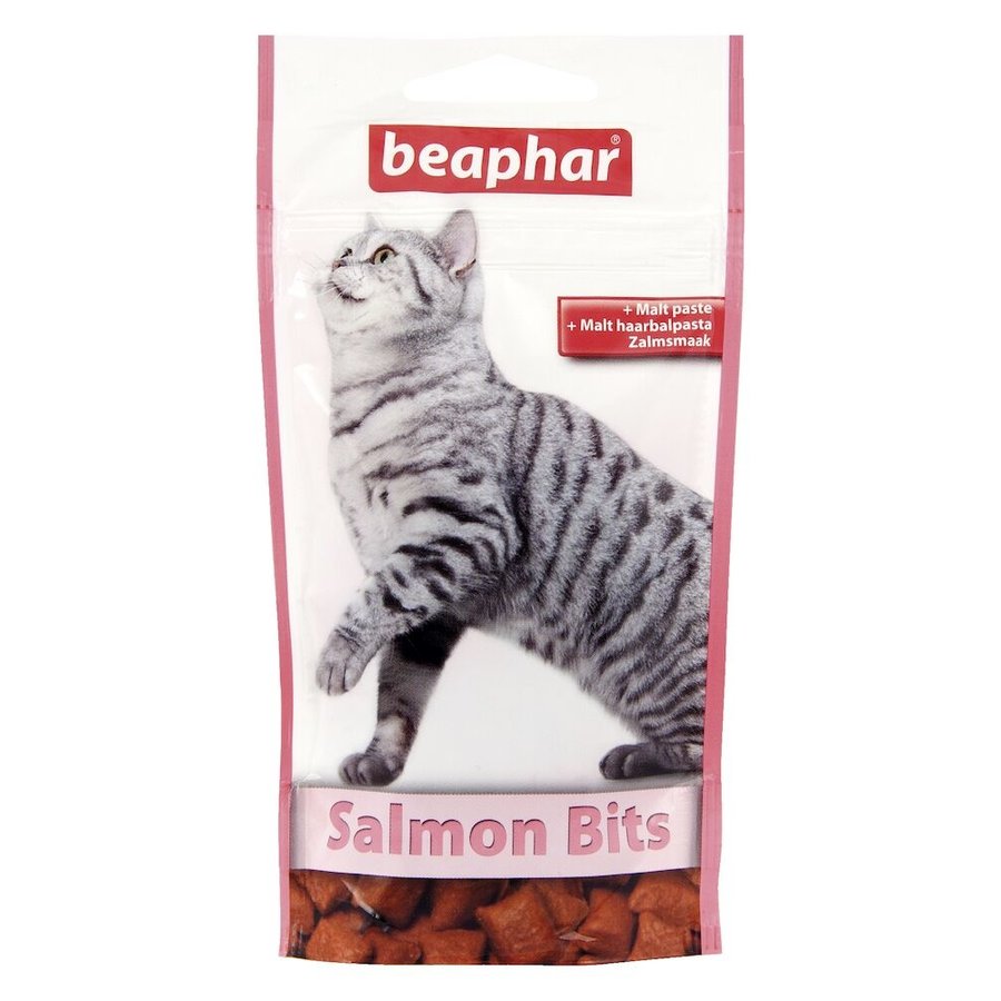 Malt Bits kattensnack met maltpasta en zalmsmaak 35 gram
