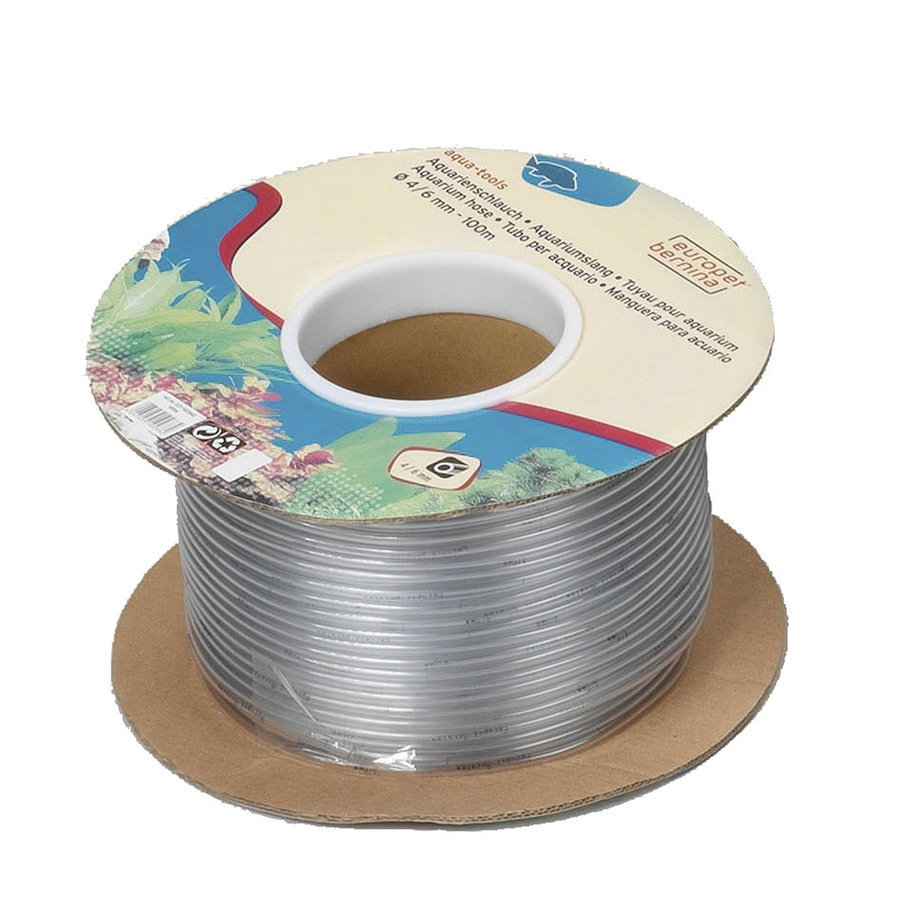 Voedselveilige PVC luchtslang 4/6 mm 100 m rol voor aquarium beluchting