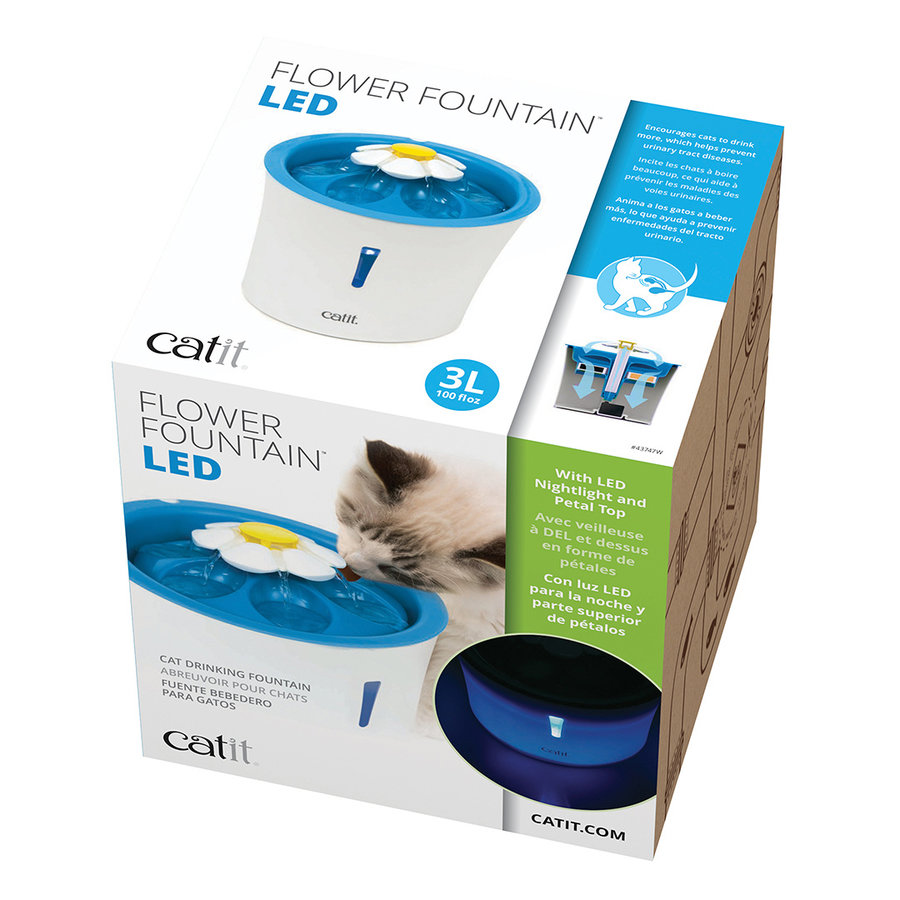 Catit Bloem Drinkfontein Led | 3 Liter Inhoud - Junai.Nl