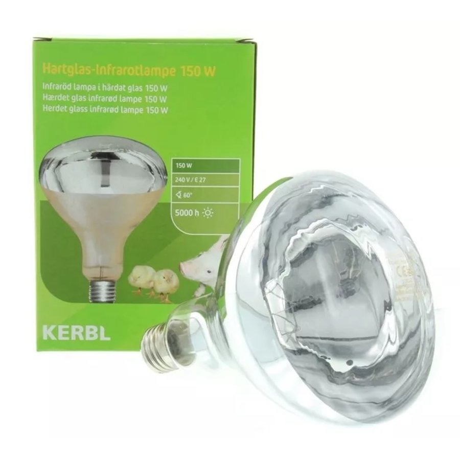 Witte infrarood warmtelamp 150 Watt E27 voor kuikens en jonge dieren
