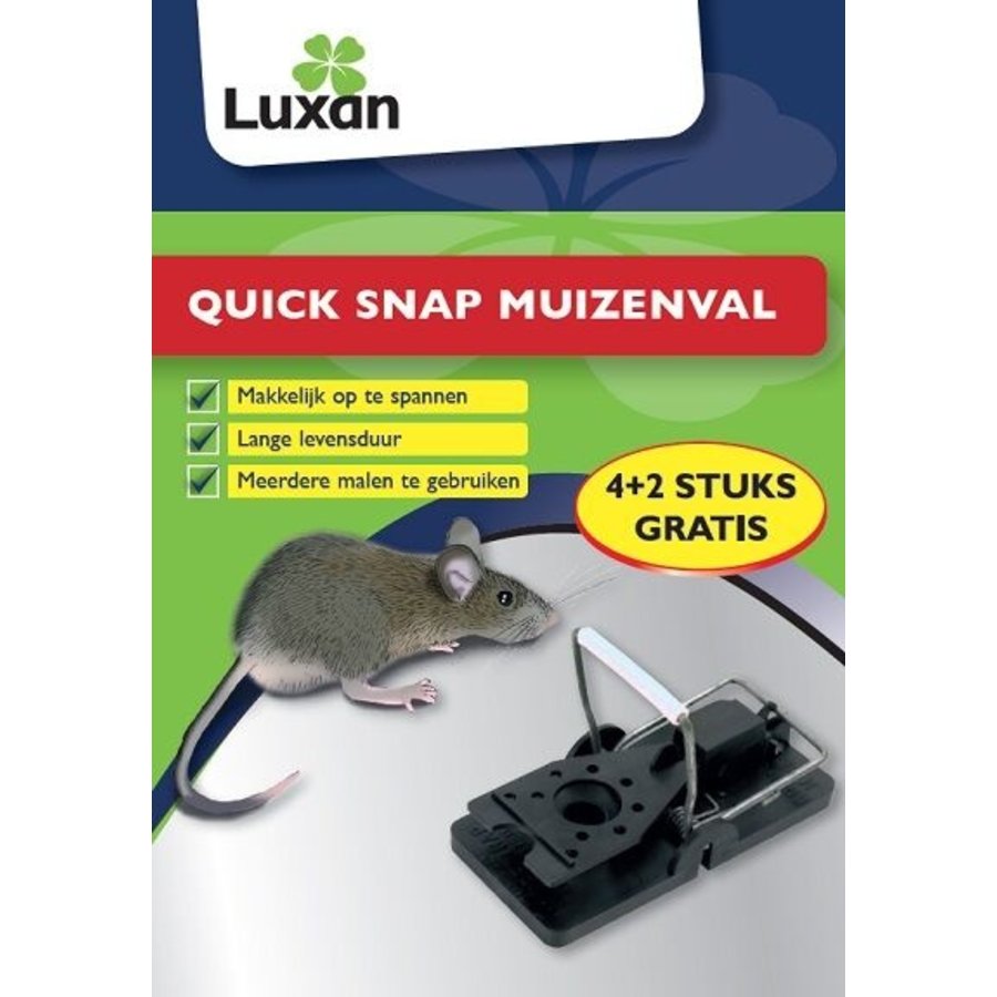 Quick Snap muizenklemmen | 4 + 2 gratis