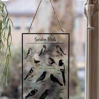 Glazen Prent tuinvogels | 20 x 30 cm