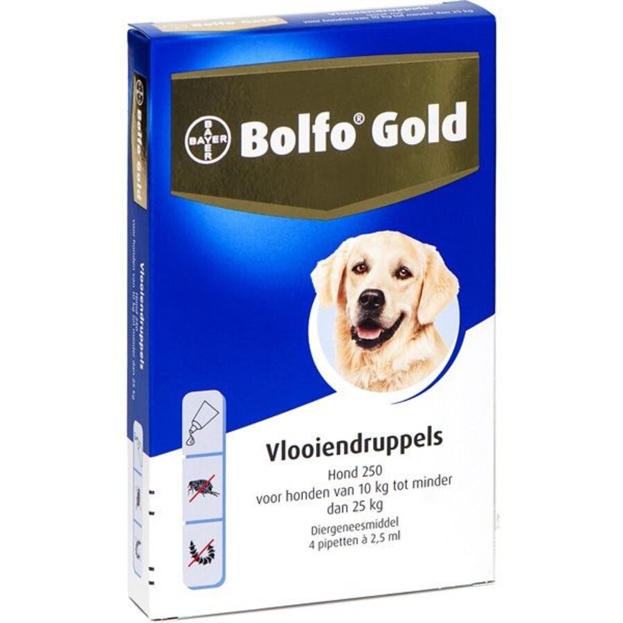 Gold Hond 250 - 4 pipetten | 10 - 25KG