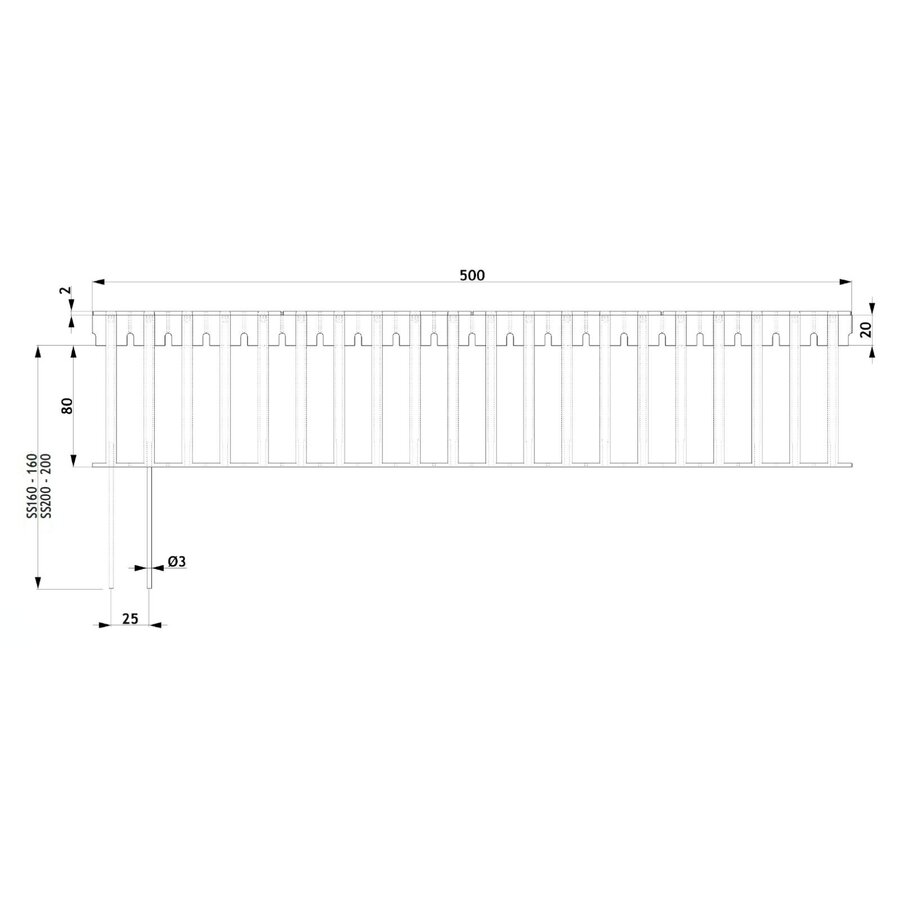 SolarSlider - StiXX Zonnepaneelbeschermer 50 CM - 220mm hoog | Transparant