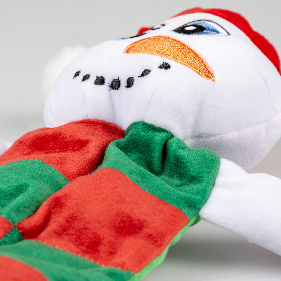 Xmas pluche sneeuwman squeaky