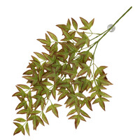 Hangende terrariumplant Nandina 65 x 35 x 1,5 cm kunstplant met zuignappen