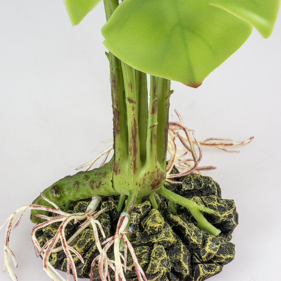 Monstera groen terrarium kunstplant voor reptielen en amfibieën