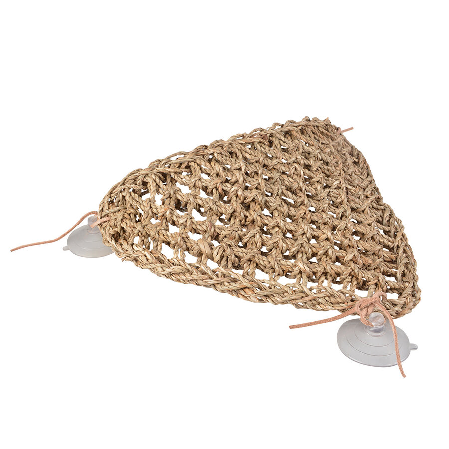 Reptiel relaxer hangmat zeegras triangel 27,3x20,3 cm voor terrarium