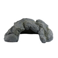 Reptielengrot antraciet | natuurlijke schuilplaats voor reptielen XS t/m XL