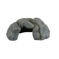 Reptielengrot antraciet | natuurlijke schuilplaats voor reptielen XS t/m XL