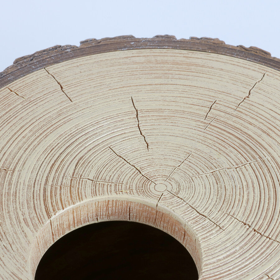 Reptielenschuilplaats Boom | Natuurlijke boomstronk schuilplaats voor reptielen met afneembare deksel