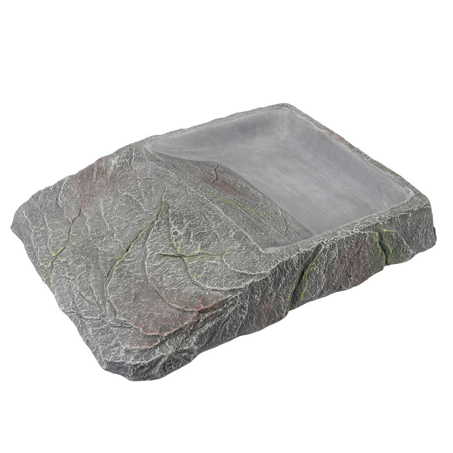 Schildpadschaal antraciet 29x4,5x22cm terrarium schaal voor schildpadden