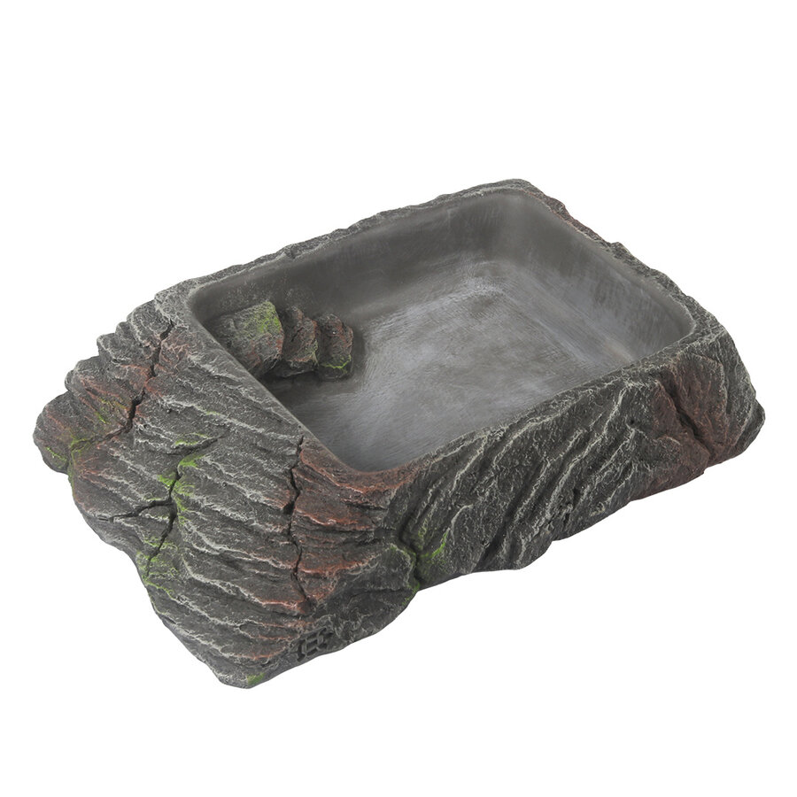 Waterschaal antraciet voor terrarium drinkschaal | maten XS t|m XXL