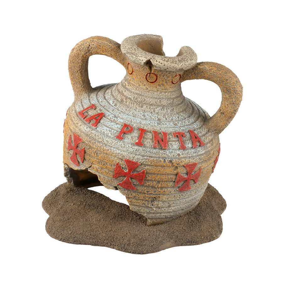 Amfoor aquarium ornament La Pinta 11,3x10,5x11,4 cm | veilig voor zoet- en zoutwater