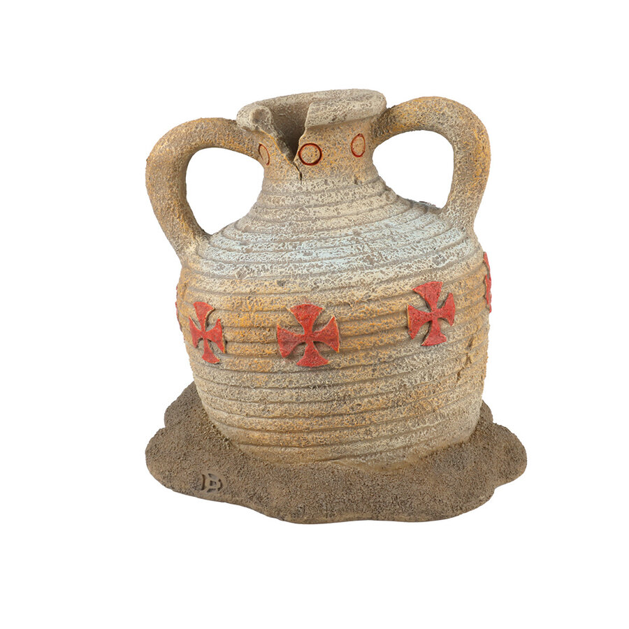 Amfoor aquarium ornament La Pinta 11,3x10,5x11,4 cm | veilig voor zoet- en zoutwater