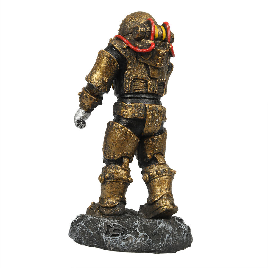 Steampunk duiker aquarium ornament 6,8 x 6,7 x 12,1 cm | voor zoet- en zoutwater