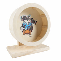 Houten looprad 29 cm met Smurfen-design voor hamster, muis en gerbil