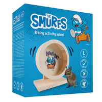 Houten looprad 29 cm met Smurfen-design voor hamster, muis en gerbil